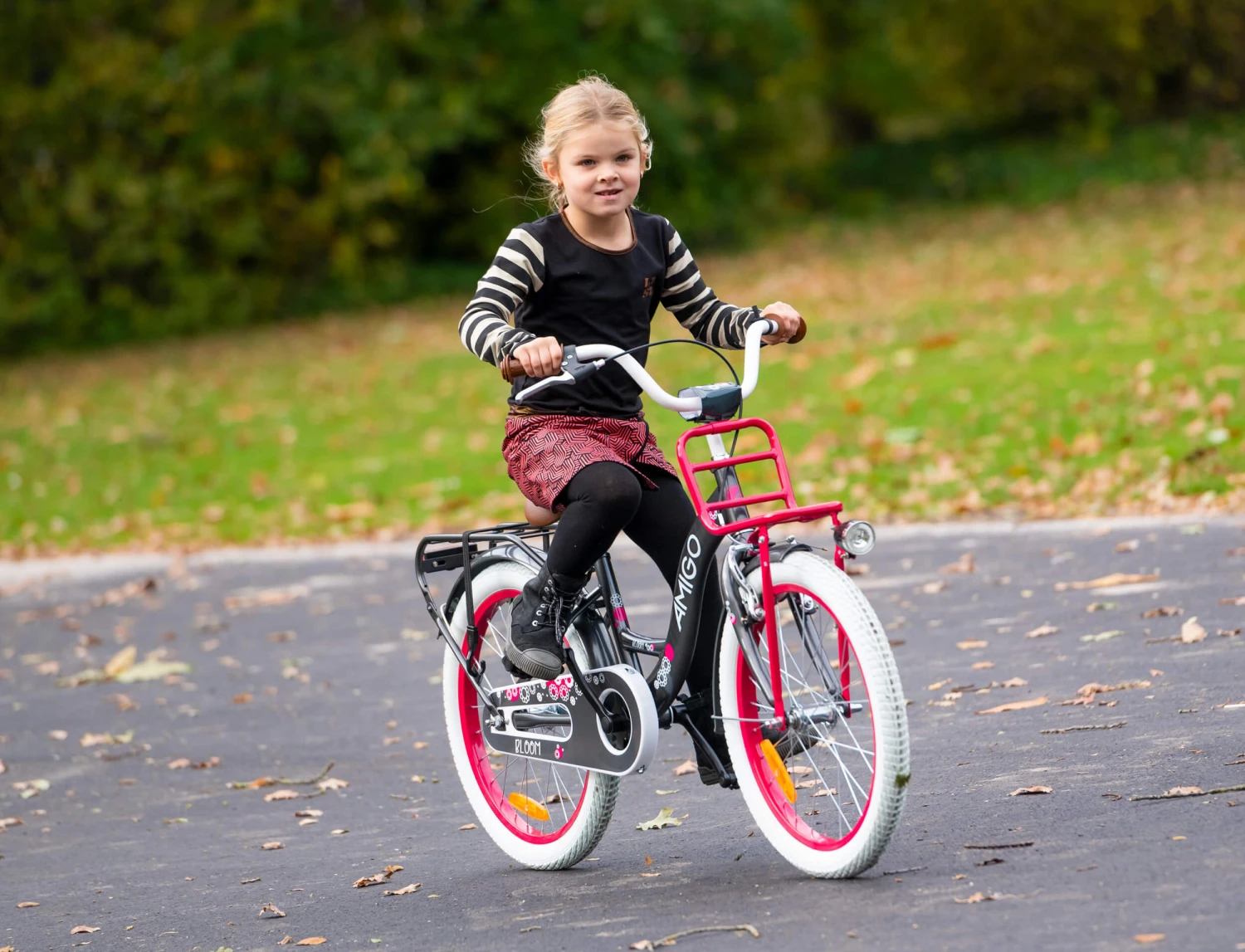 AMIGO Bloom 16 Inch Girls Coaster Brake Grey - Image 7