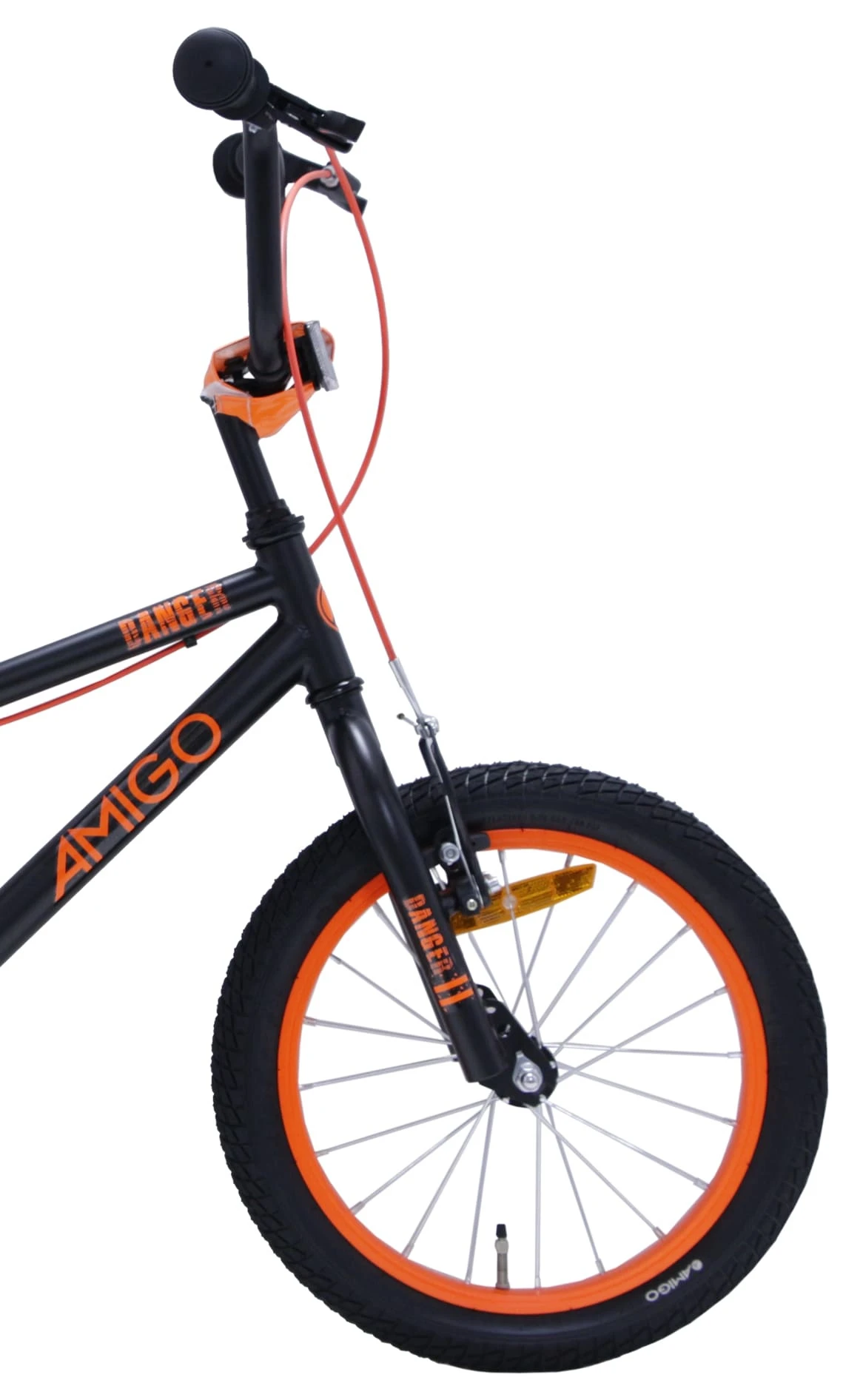 AMIGO BMX Danger 16 Inch Junior Rim Brakes Black/Orange - Image 3