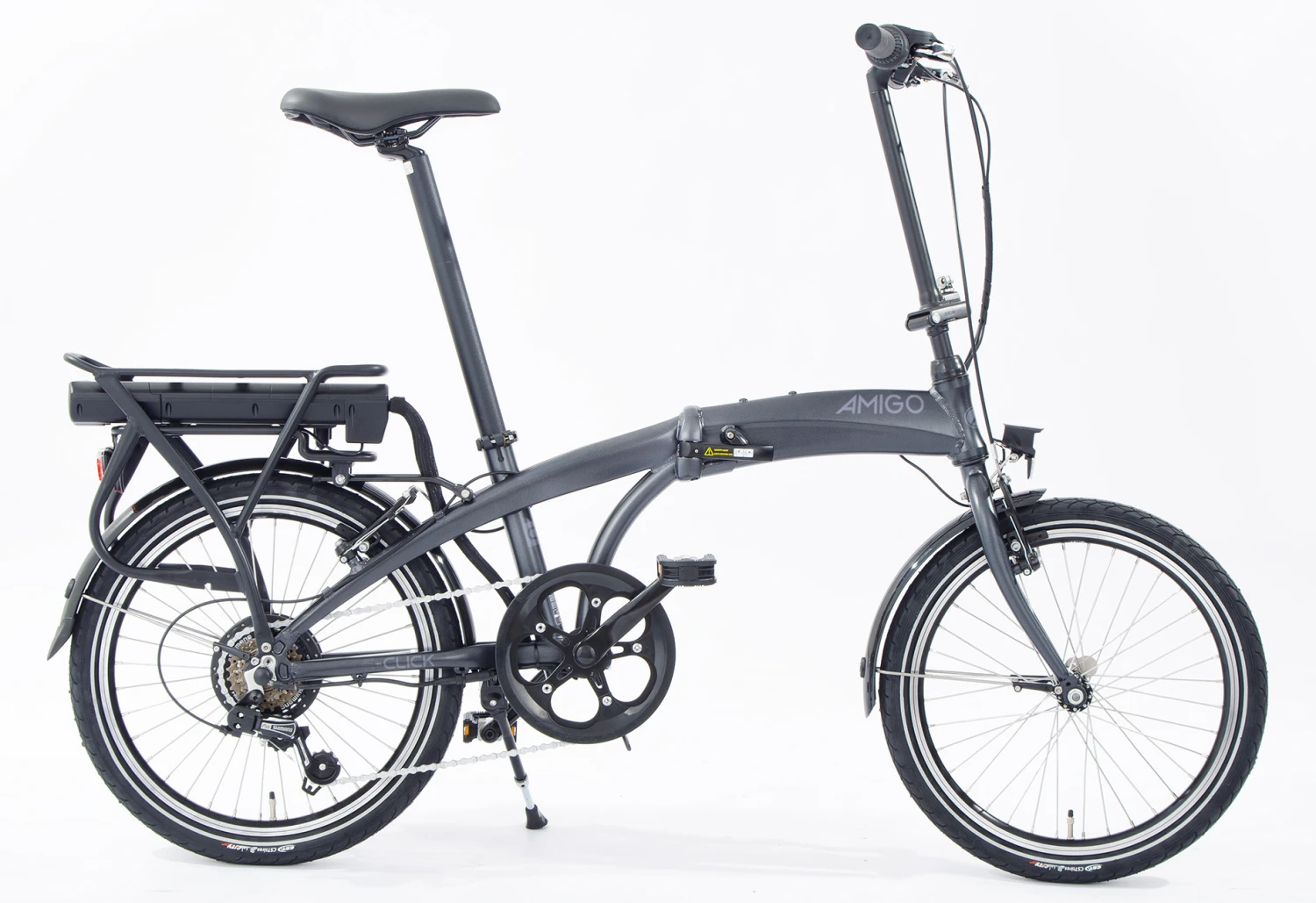 AMIGO E-Click C1 418Wh 20 Inch Unisex 6SP Rim Brakes Matte Grey - Image 2