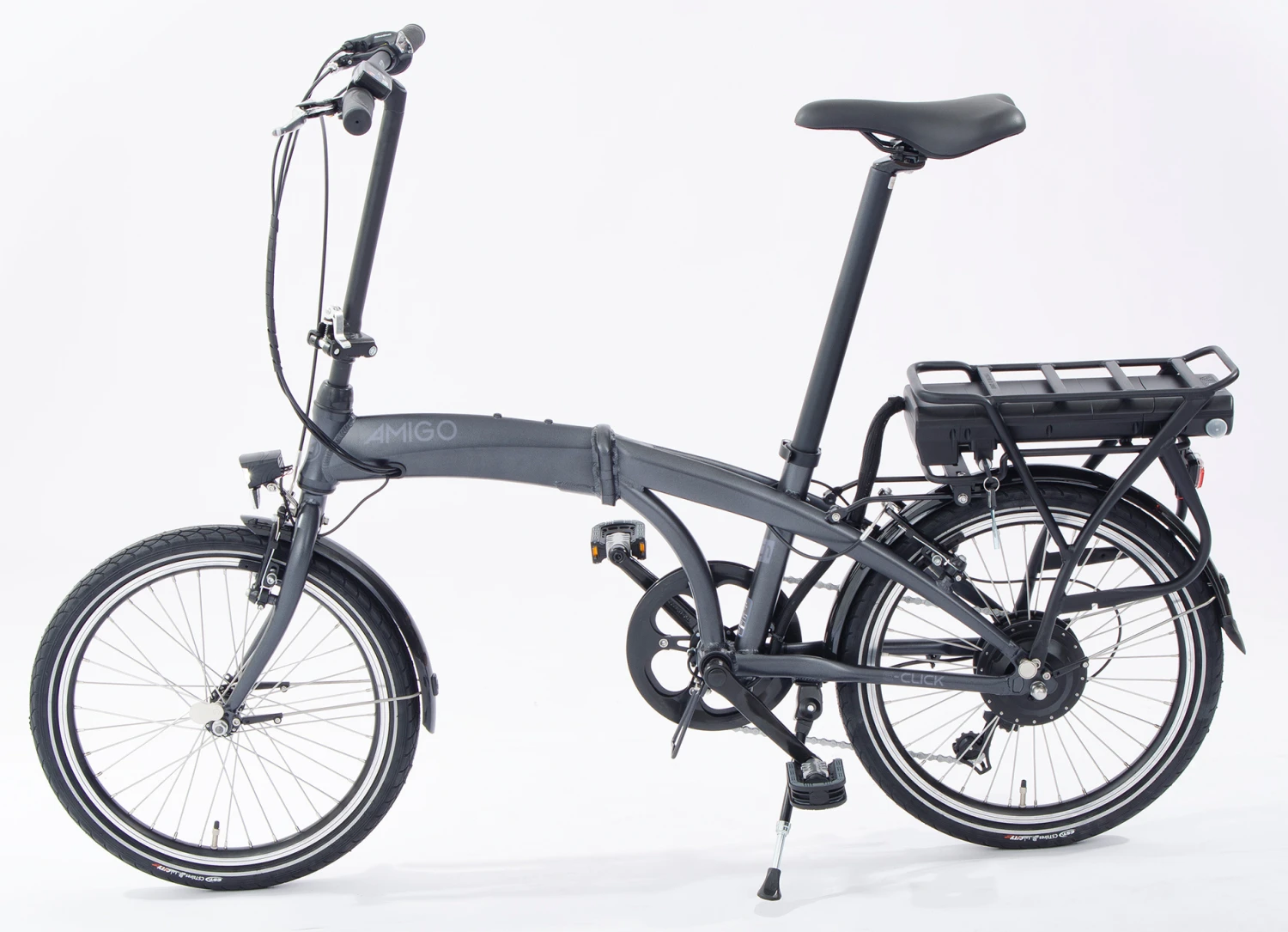 AMIGO E-Click C1 418Wh 20 Inch Unisex 6SP Rim Brakes Matte Grey - Image 3