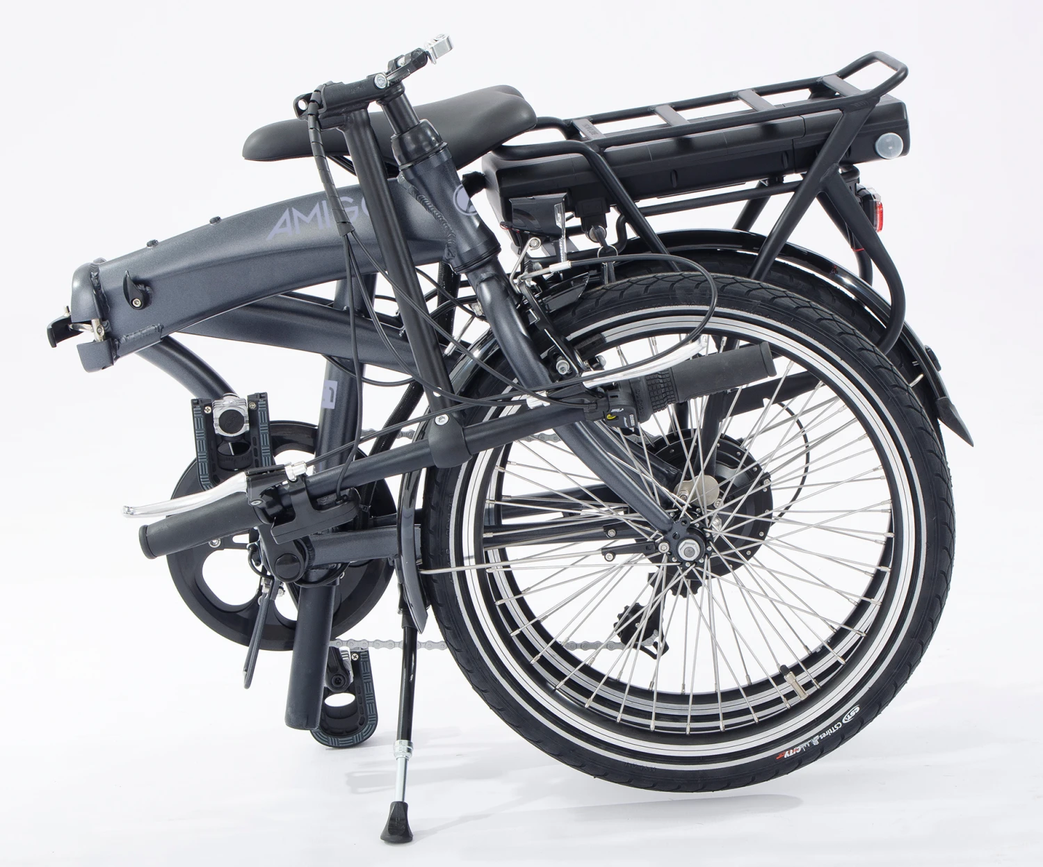 AMIGO E-Click C1 418Wh 20 Inch Unisex 6SP Rim Brakes Matte Grey - Image 6