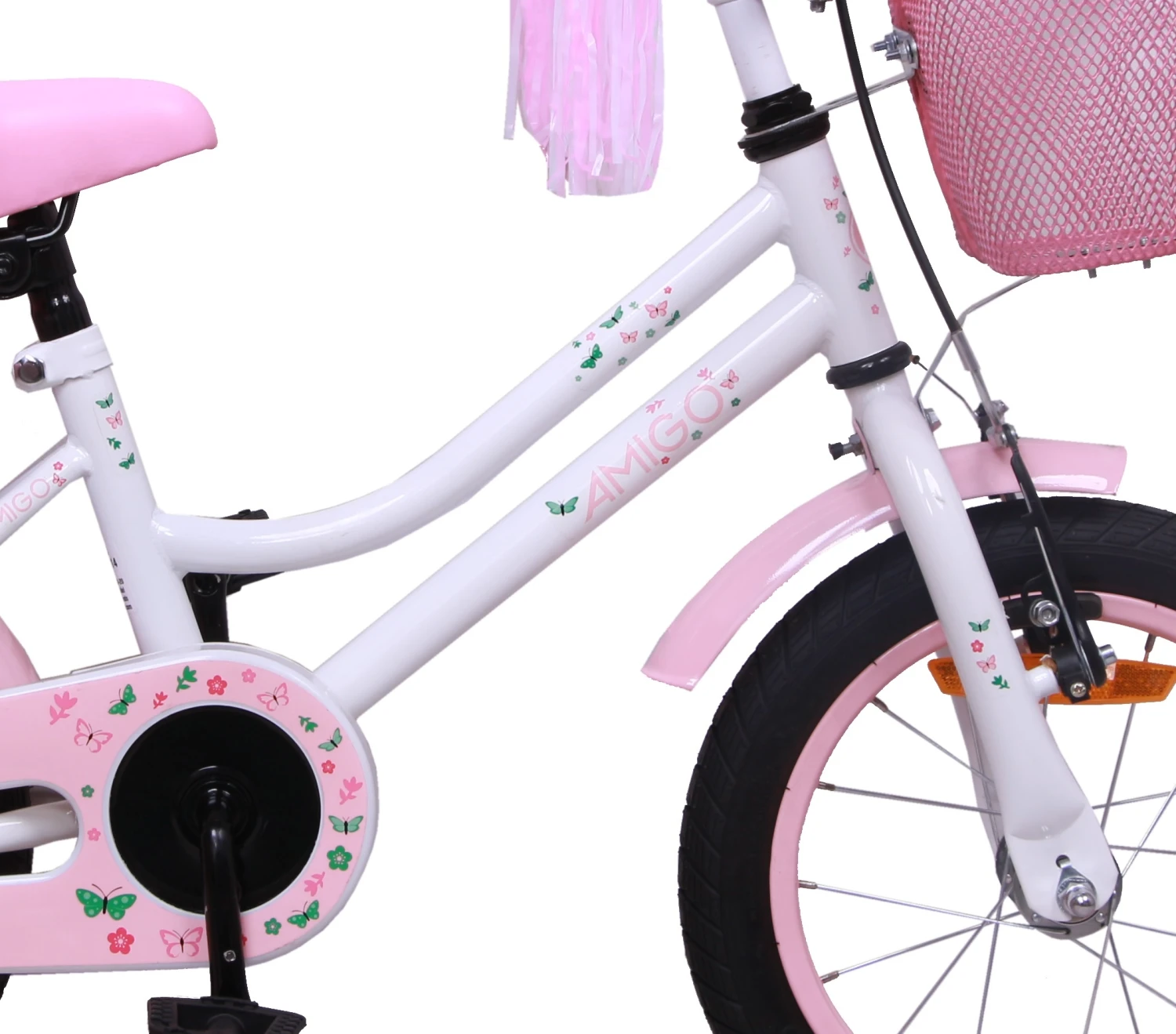 AMIGO Magic 16 Inch Girls Coaster Brake White 3 AMIGO Magic 16 Inch Girls Coaster Brake White - Image 3