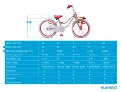 AMIGO Superstar 18 Inch Girls Coaster Brake Cream 16 AMIGO Superstar 18 Inch Girls Coaster Brake Cream -Discounted Bicycles amigo superstar 18 inch 24 cm meisjes terugtraprem creme 9 310830 20200220113347