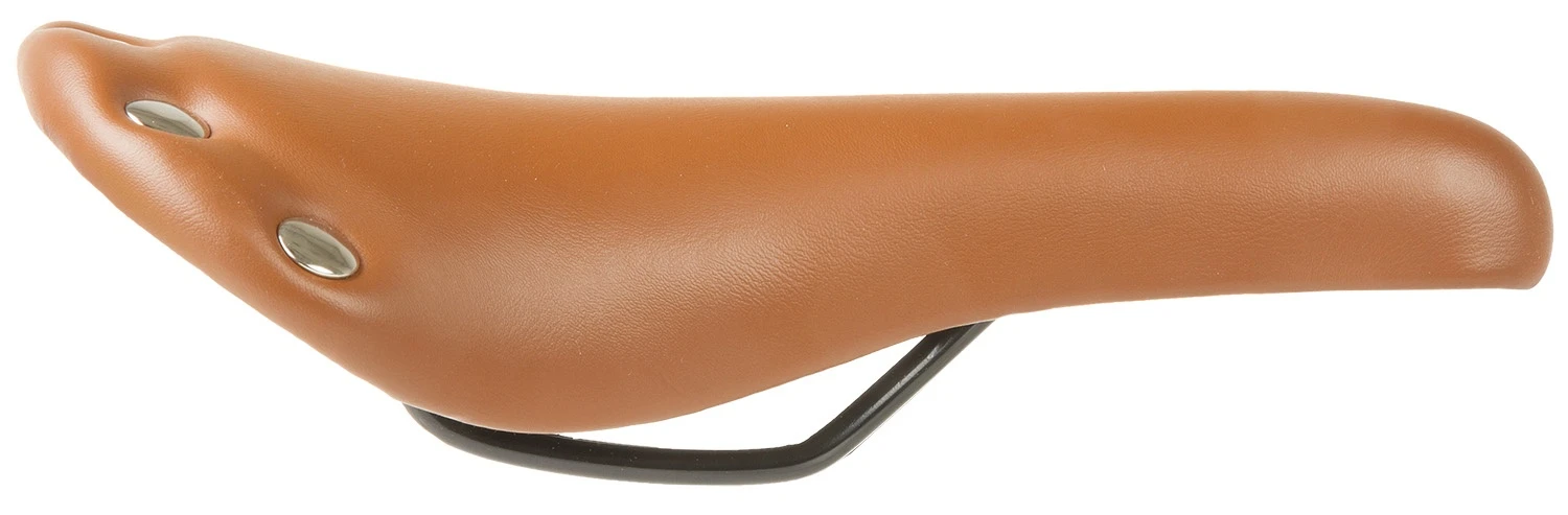 M-Wave Rivet Racing Saddle Unisex Imitation Leather Brown - Image 3