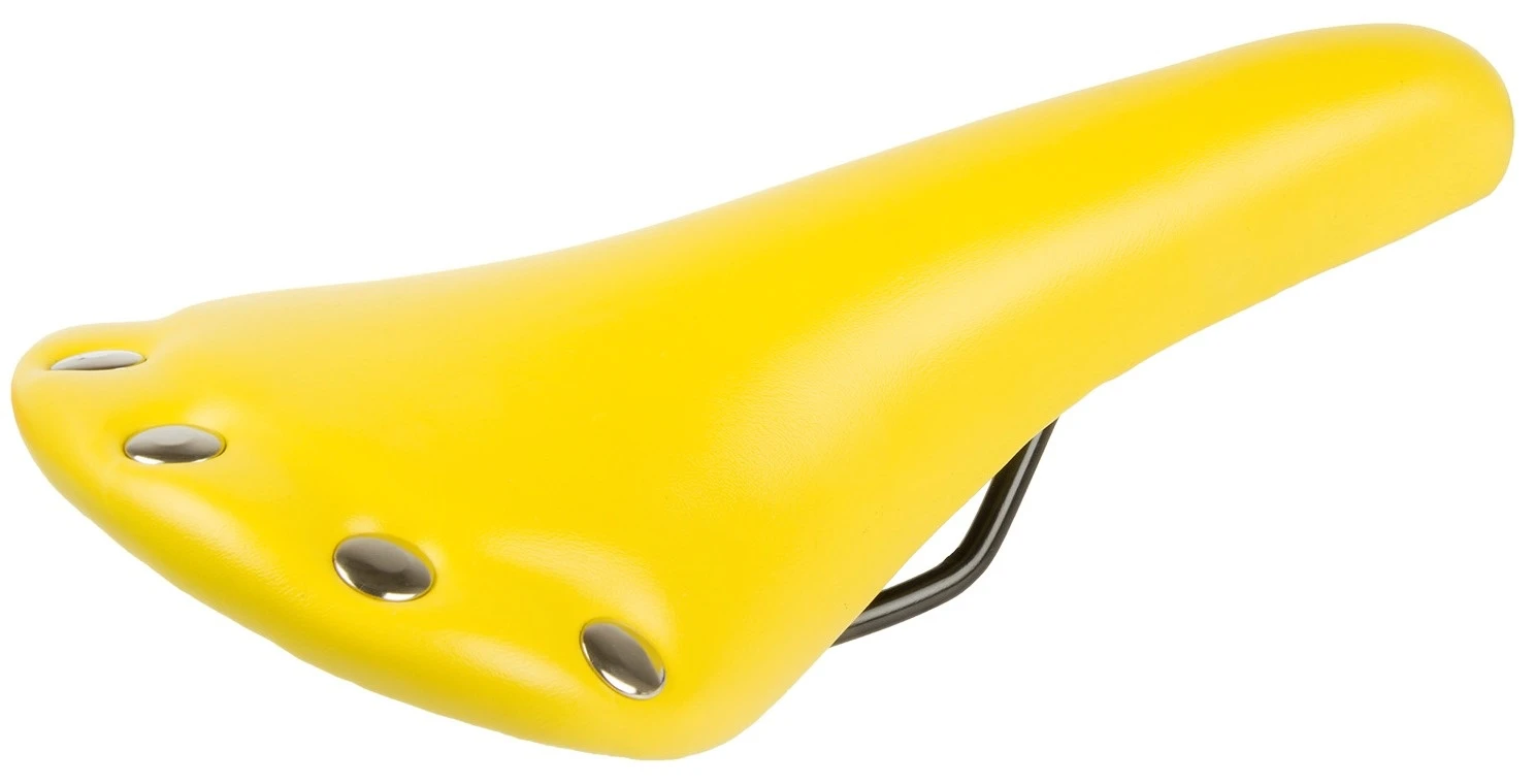 M-Wave Rivet Racing Saddle Unisex Imitation Leather Yellow
