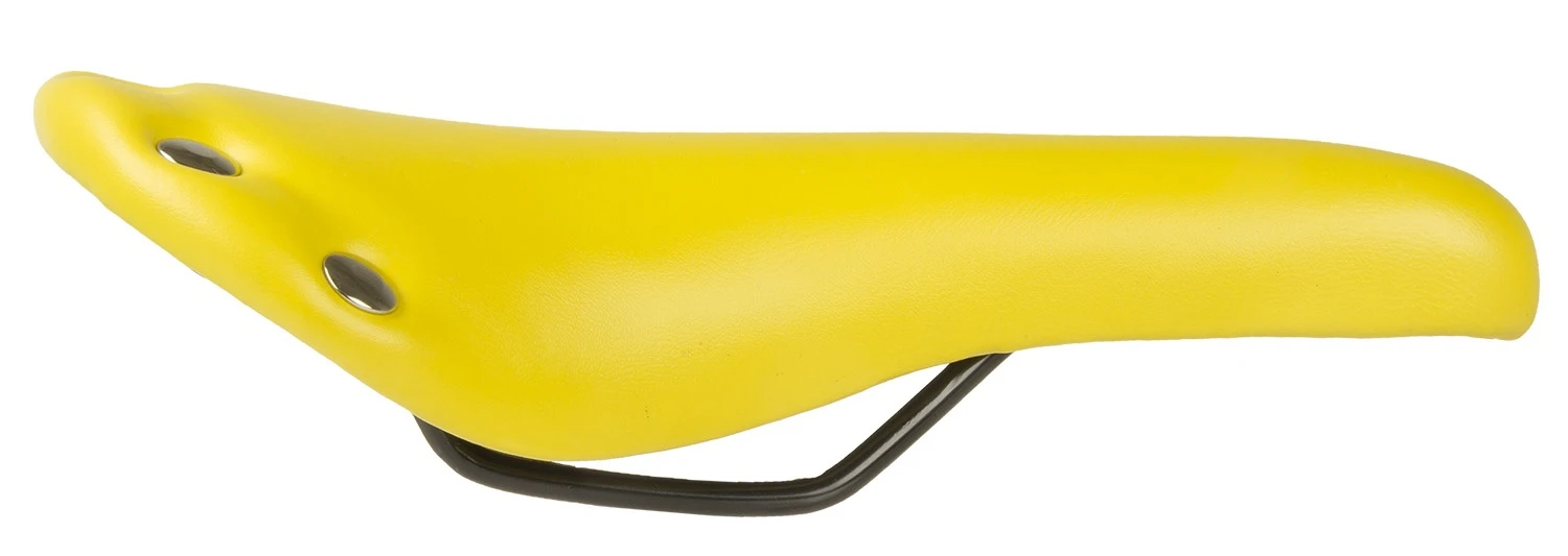 M-Wave Rivet Racing Saddle Unisex Imitation Leather Yellow - Image 3