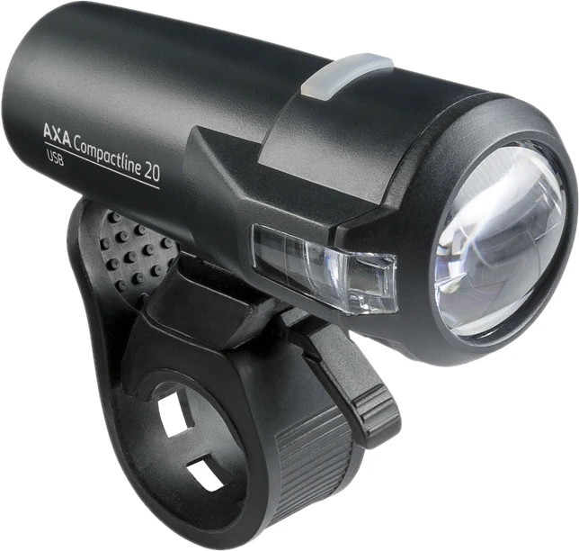AXA Front Light Compactline 20 Lux Led Rechargeable Black 1 AXA Front Light Compactline 20 Lux Led Rechargeable Black