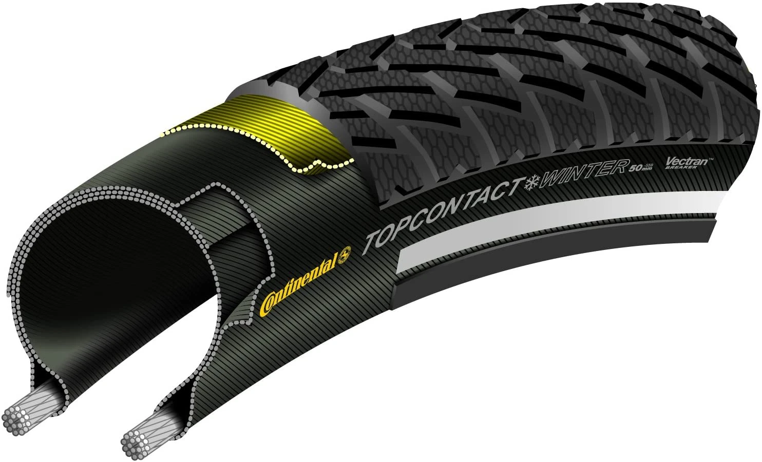 Continental Tyre Top Contact Winter II Premium 27.5 X 2.00 (50-584) - Image 2