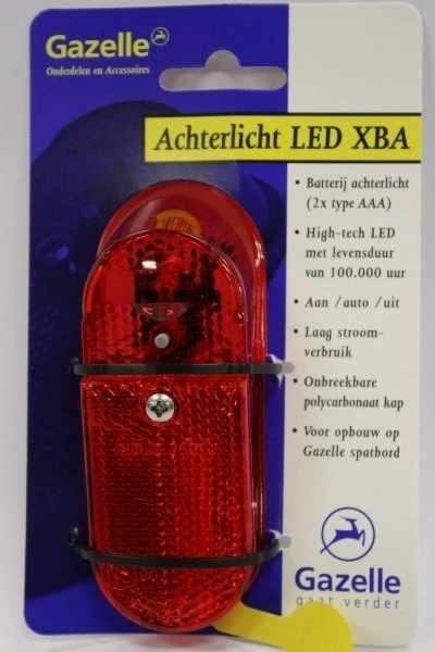 Gazelle Rear Light XB Battery Led Red 2 Gazelle Rear Light XB Battery Led Red - Image 2