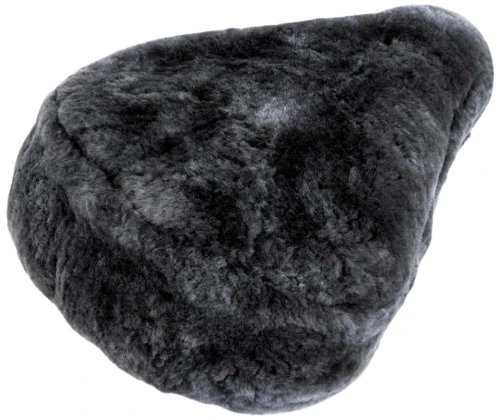 HZB Saddle Cover 26 X 24 Cm Sheepskin Anthracite 1 HZB Saddle Cover 26 X 24 Cm Sheepskin Anthracite