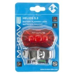 M-Wave Rear Light Helios 5.3 LED Battery Black -Discounted Bicycles m wave achterlicht helios 5.3 led batterij zwart 4 199814