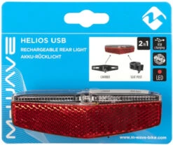 M-Wave Rear Light Helios USB Battery LED Red -Discounted Bicycles m wave achterlicht helios usb accu led rood 5 948479 1626350603