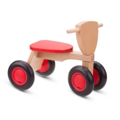 New Classic Toys® New Classic Toys Road Star Junior Freewheel Red/Brown -Discounted Bicycles new classic toys loopfiets road star 4 wielen 50 cm hout rood 4 397433 1589283109