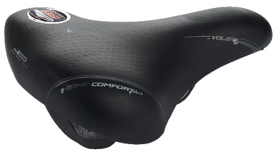 Selle Bassano Bigcity Volare 3 Zone Comfort Plus Saddle Black