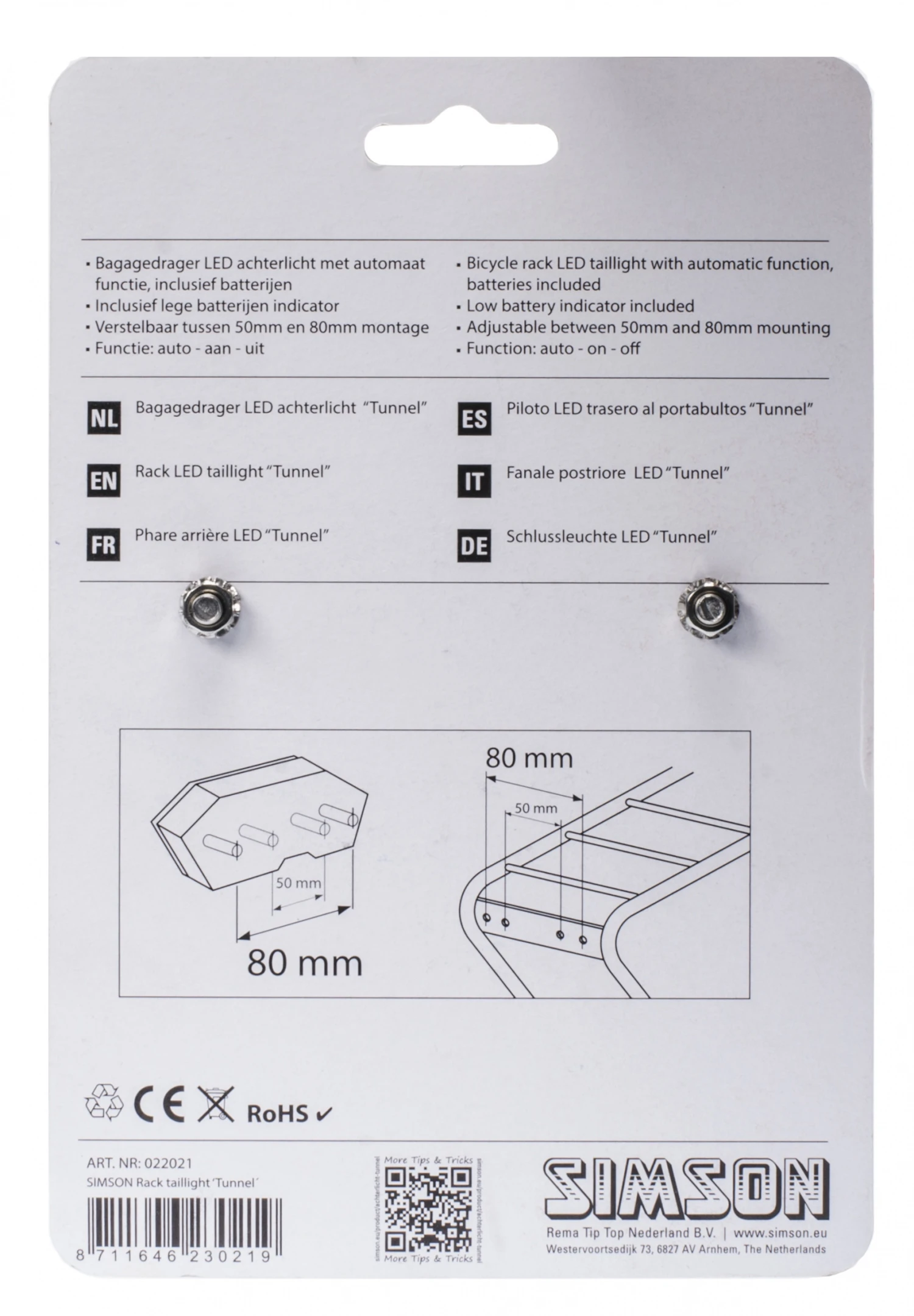 Simson Rear Light Tunnel Led Luggage Carrier Battery Red 5 Simson Rear Light Tunnel Led Luggage Carrier Battery Red - Image 5