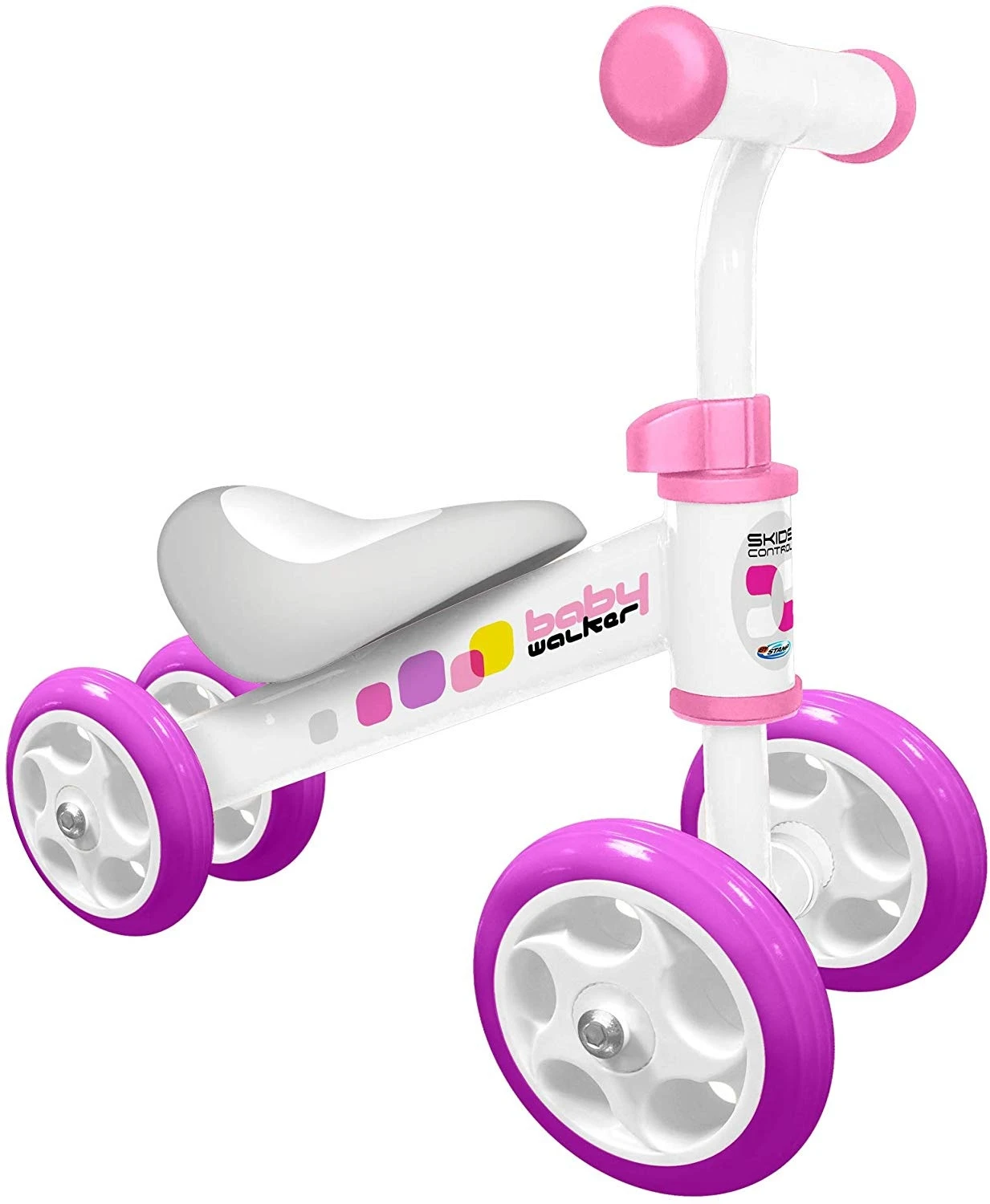Skids Control Loopfiets Junior White/Pink 1 Skids Control Loopfiets Junior White/Pink