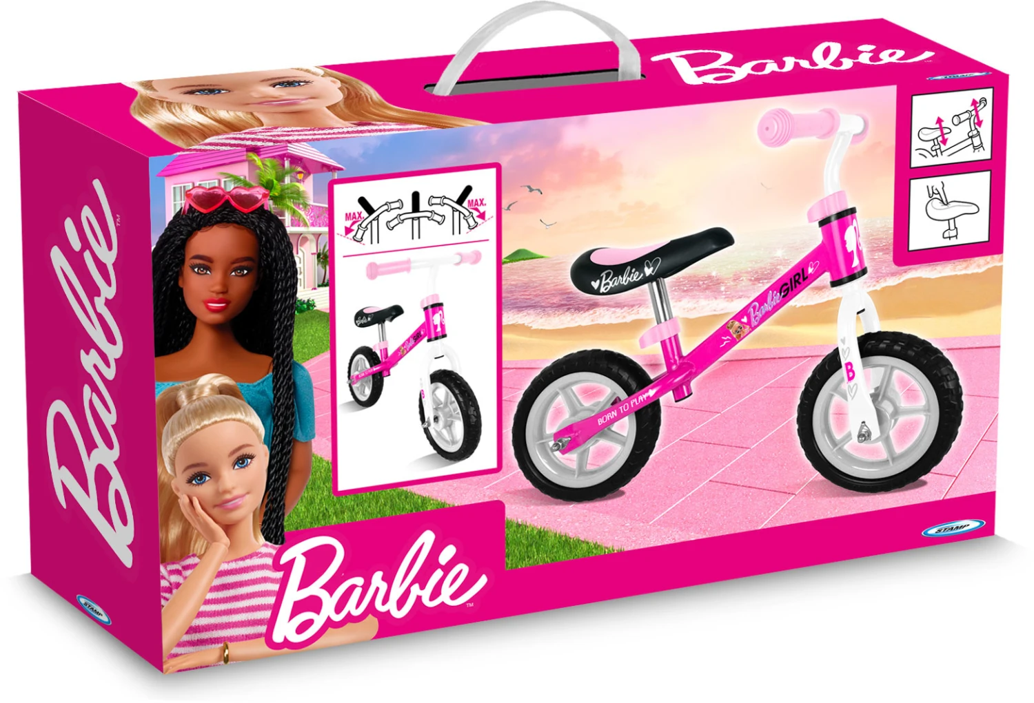 Stamp Loopfiets Barbie 10 Inch Girls Pink 3 Stamp Loopfiets Barbie 10 Inch Girls Pink - Image 3