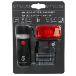 Ventura Lighting Set Led Batteries Black -Discounted Bicycles ventura verlichtingsset led batterijen zwart 4 276676 1549876730