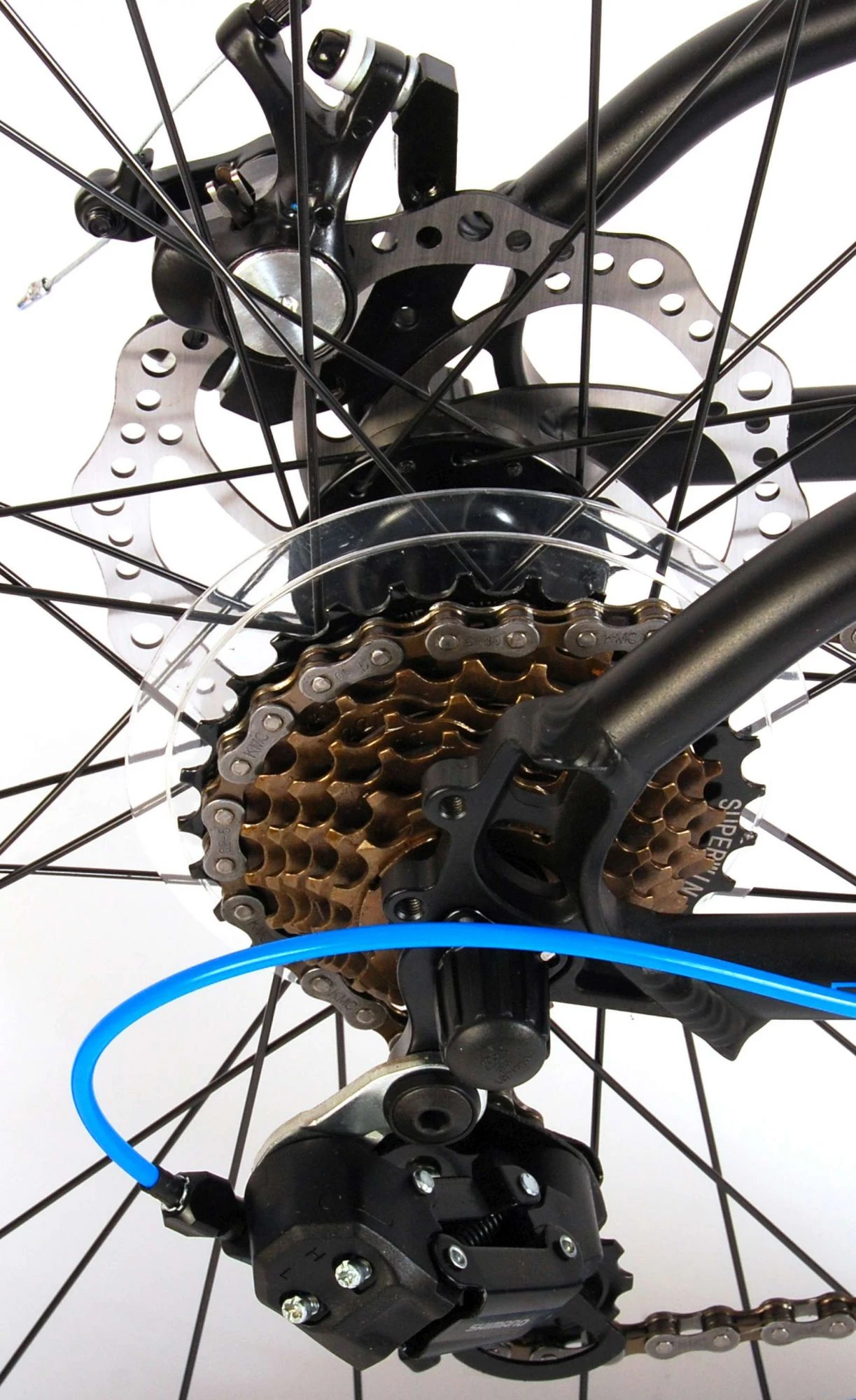 Volare Gradient 26 Inch 36 Cm Boys 7SP Mechanical Disc Brake Black/Blue 5 Volare Gradient 26 Inch 36 Cm Boys 7SP Mechanical Disc Brake Black/Blue - Image 5